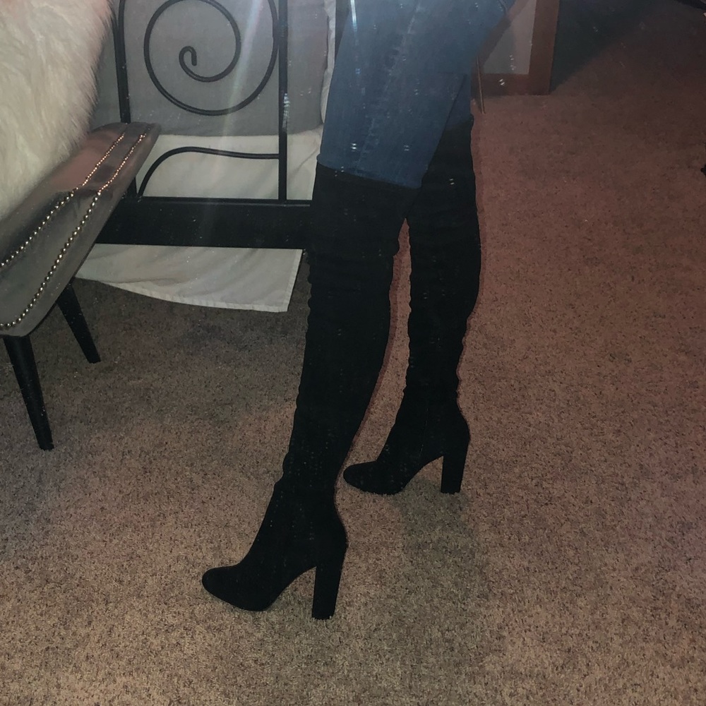 Black over the knee boots